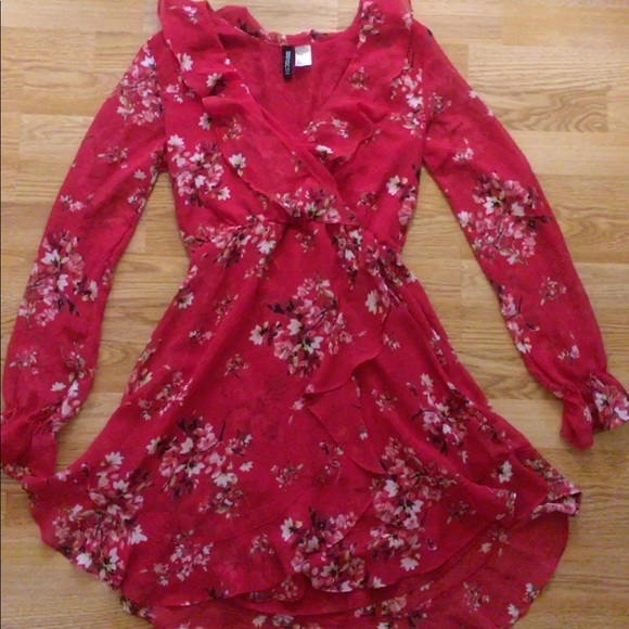 red frilly dresses